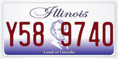 IL license plate Y589740