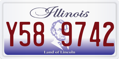 IL license plate Y589742