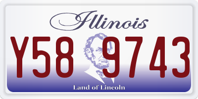IL license plate Y589743