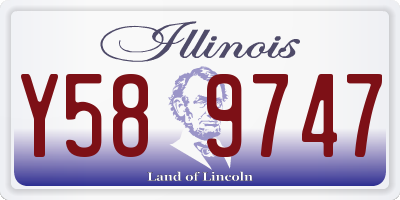 IL license plate Y589747