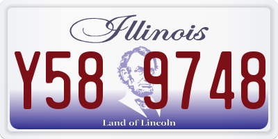 IL license plate Y589748