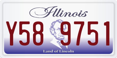 IL license plate Y589751