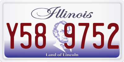 IL license plate Y589752