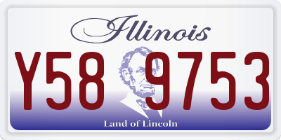 IL license plate Y589753