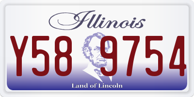 IL license plate Y589754
