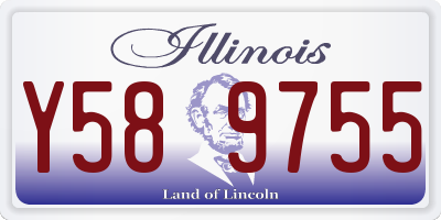 IL license plate Y589755