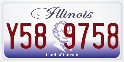 IL license plate Y589758