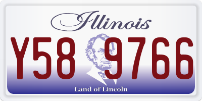 IL license plate Y589766