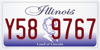 IL license plate Y589767
