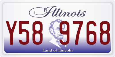 IL license plate Y589768