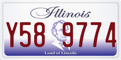 IL license plate Y589774