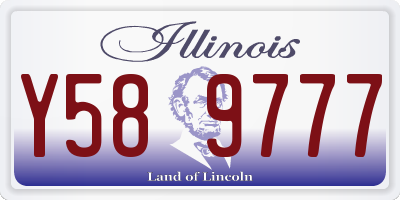 IL license plate Y589777