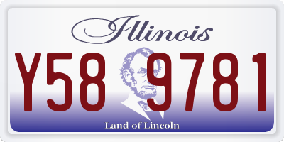 IL license plate Y589781