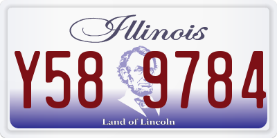 IL license plate Y589784