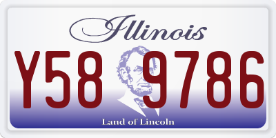 IL license plate Y589786