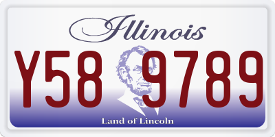IL license plate Y589789