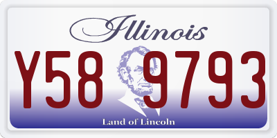 IL license plate Y589793