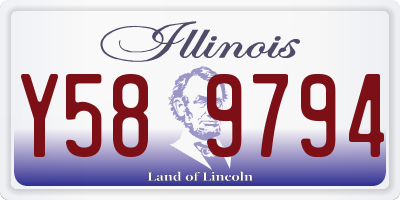IL license plate Y589794