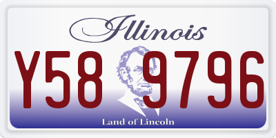 IL license plate Y589796