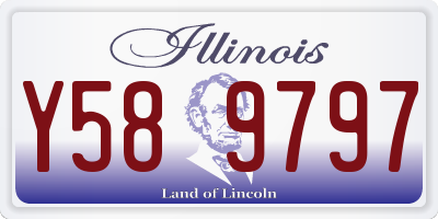 IL license plate Y589797