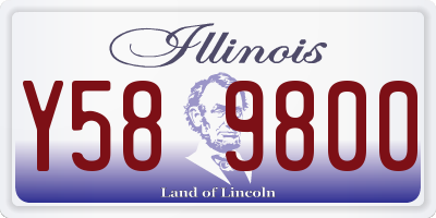 IL license plate Y589800