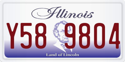 IL license plate Y589804
