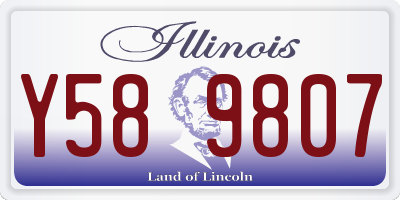 IL license plate Y589807