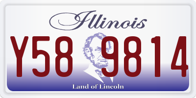 IL license plate Y589814