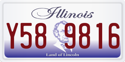 IL license plate Y589816