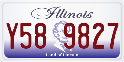 IL license plate Y589827