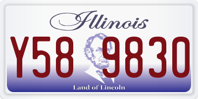 IL license plate Y589830