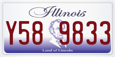 IL license plate Y589833