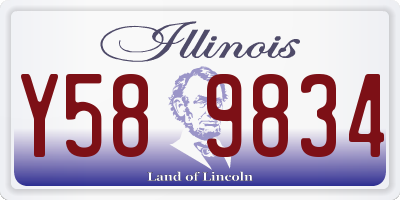 IL license plate Y589834