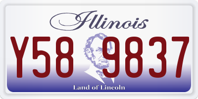 IL license plate Y589837