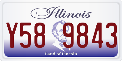 IL license plate Y589843