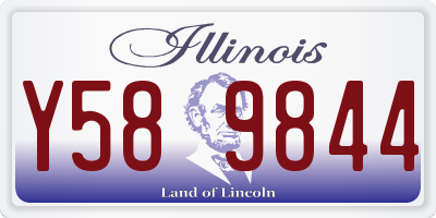 IL license plate Y589844