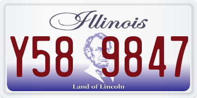 IL license plate Y589847