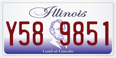 IL license plate Y589851