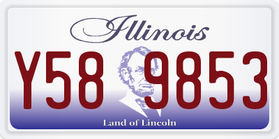 IL license plate Y589853