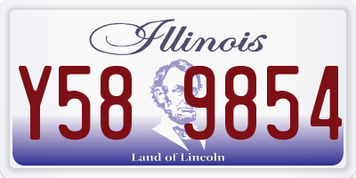 IL license plate Y589854