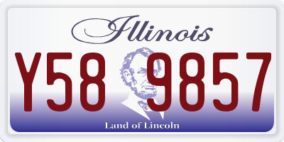 IL license plate Y589857