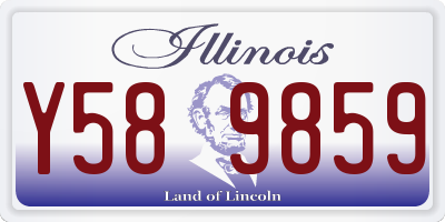 IL license plate Y589859
