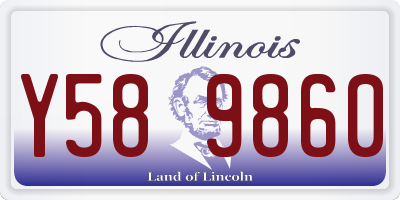 IL license plate Y589860