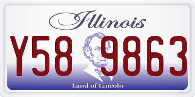 IL license plate Y589863