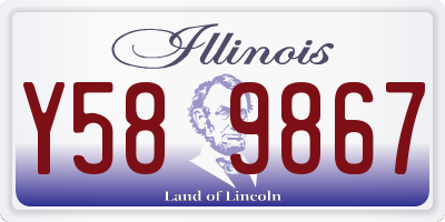 IL license plate Y589867