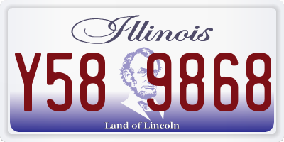 IL license plate Y589868