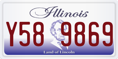 IL license plate Y589869