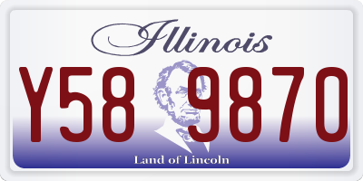 IL license plate Y589870