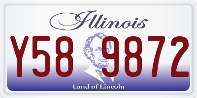 IL license plate Y589872