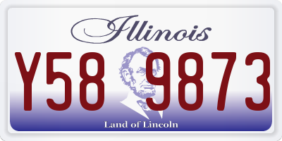 IL license plate Y589873